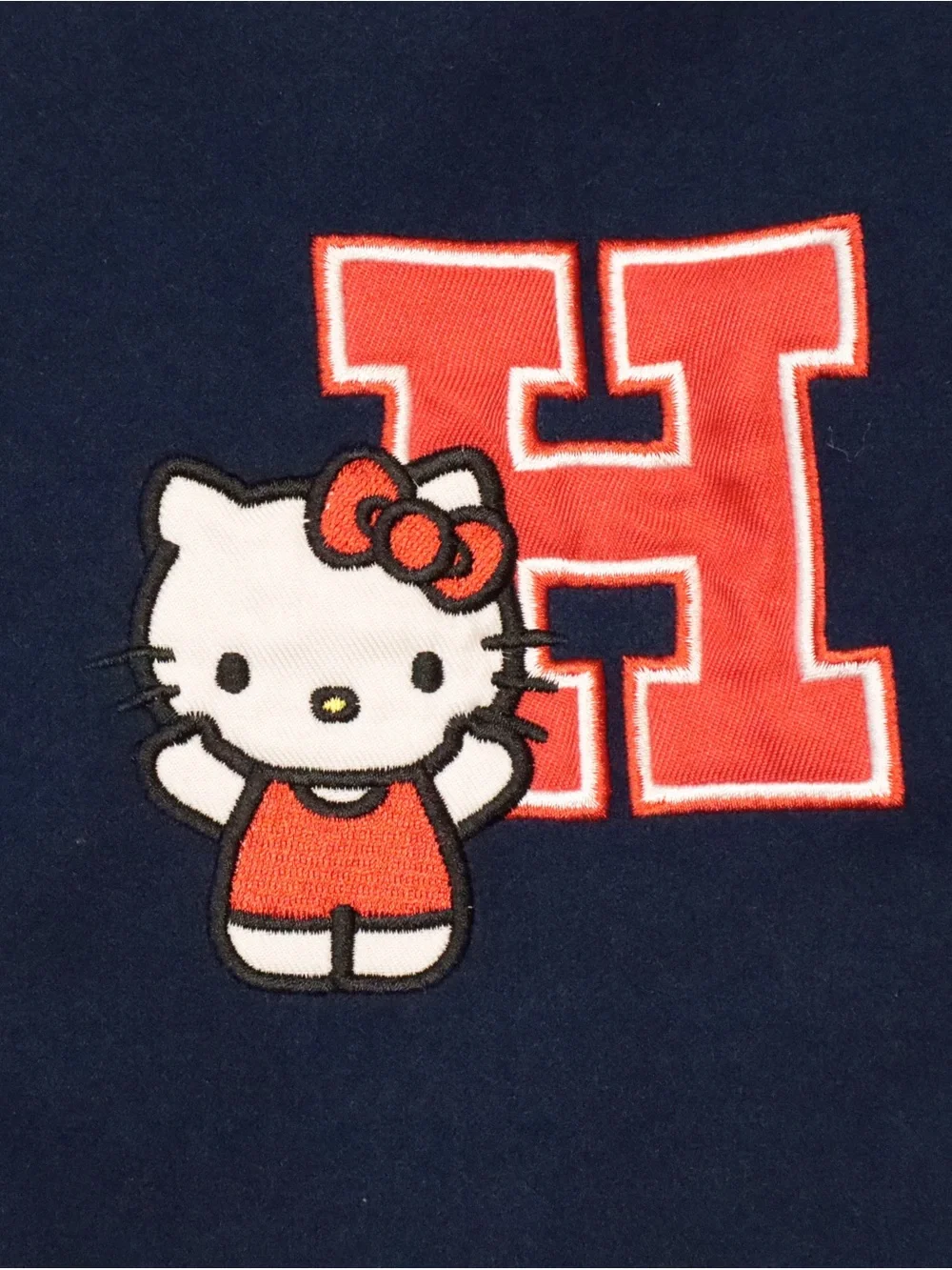 HELLO KITTY-AEROPOSTALE -VARSITY-BOMBER-JACKET-SNAP BUTTON-SIZE L